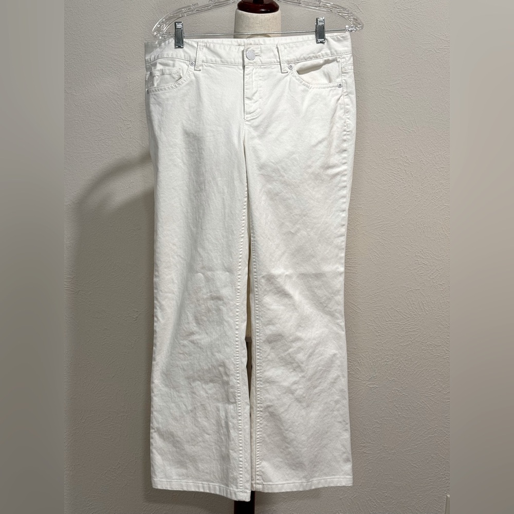 Ann Taylor Women's White Flare Jeans